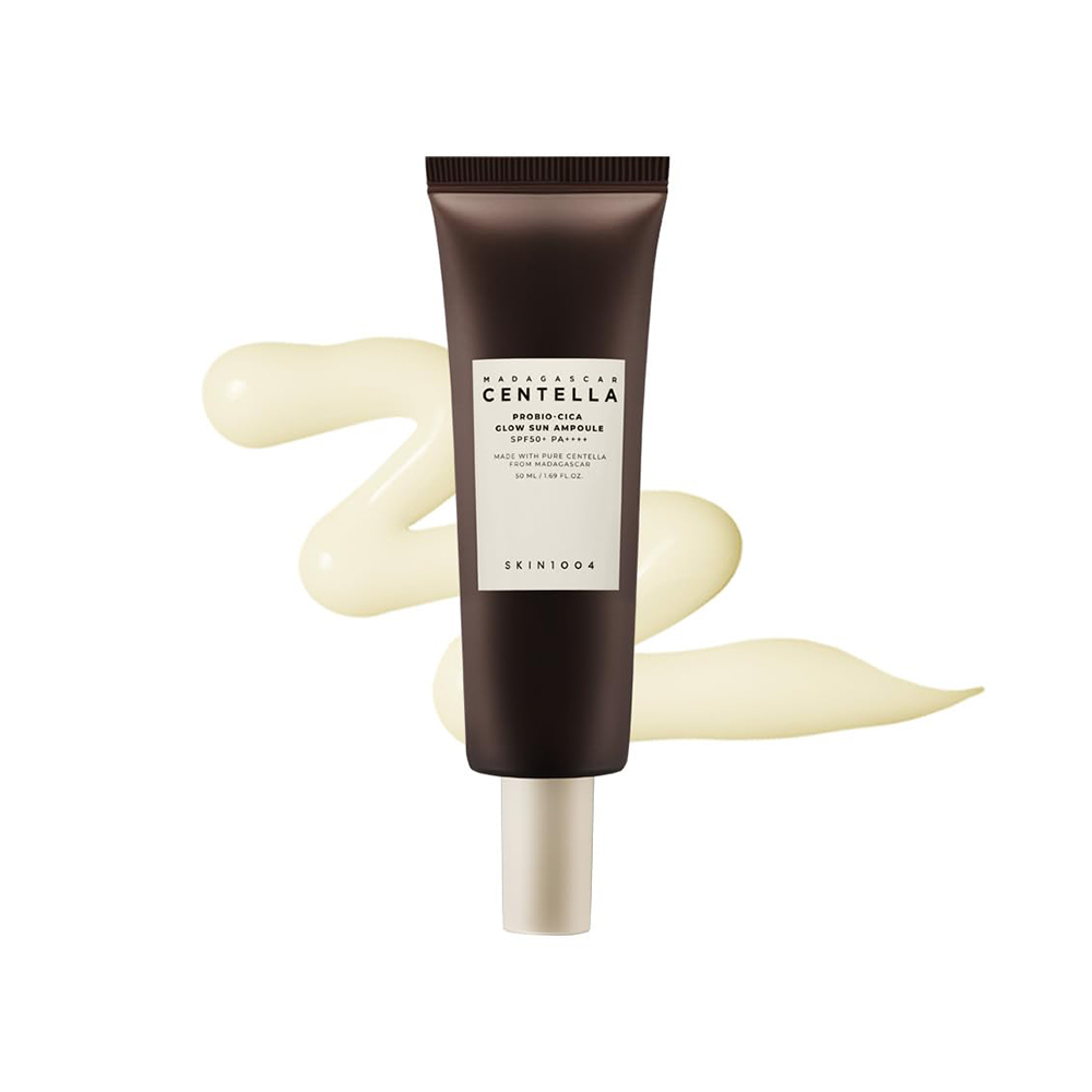 ضد آفتاب درخشان کننده و تقویت کننده پروبیو سیکا اسکین 1004 SKIN1004 Madagascar Centella Probio-Cica Glow Sun Ampoule