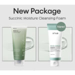 فوم شستشوی مرطوب‌ کننده سوکسینیک اسید هارتلیف آنوا anua heartleaf succinic moisture cleansing foam