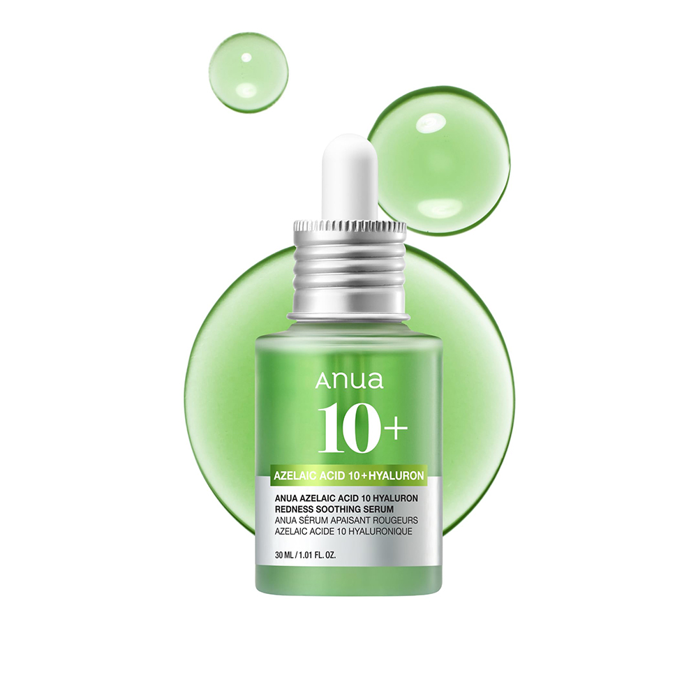 سرم تسکین دهنده و آبرسان آزلائیک اسید 10% و هیالورون آنوا Anua Azelaic Acid 10 Hyaluron Redness Soothing Serum
