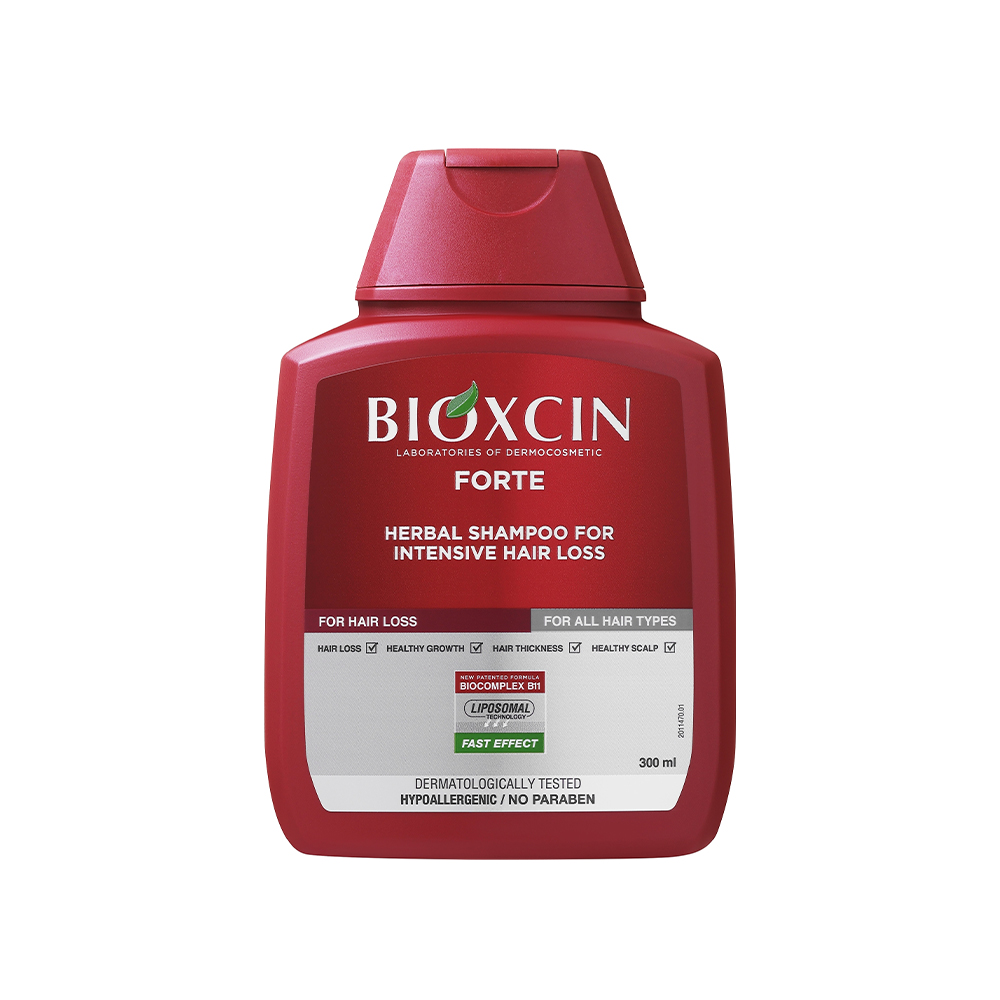 شامپو ضد ریزش فورت بیوکسین Bioxcin Forte Herbal Anti-Hair Loss Shampoo