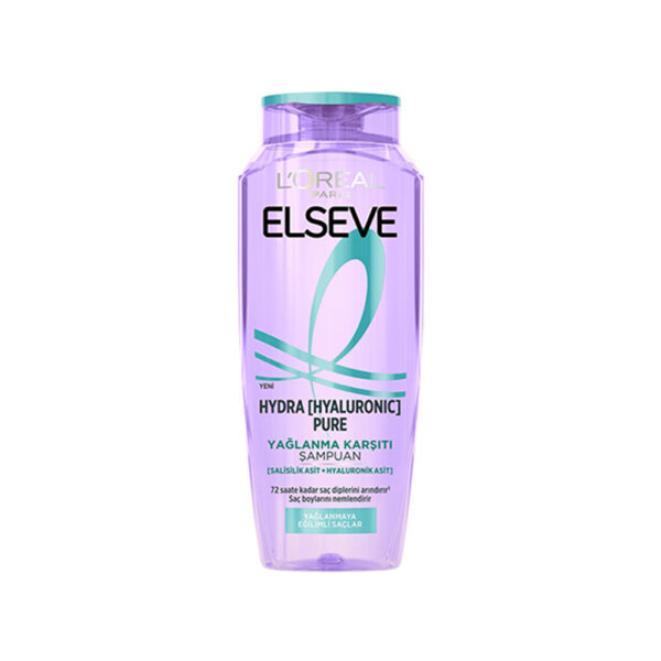 شامپو موهای چرب هيالورونيک اسيد لورال L'Oréal Paris Elvive Hyaluron Pure Shampoo