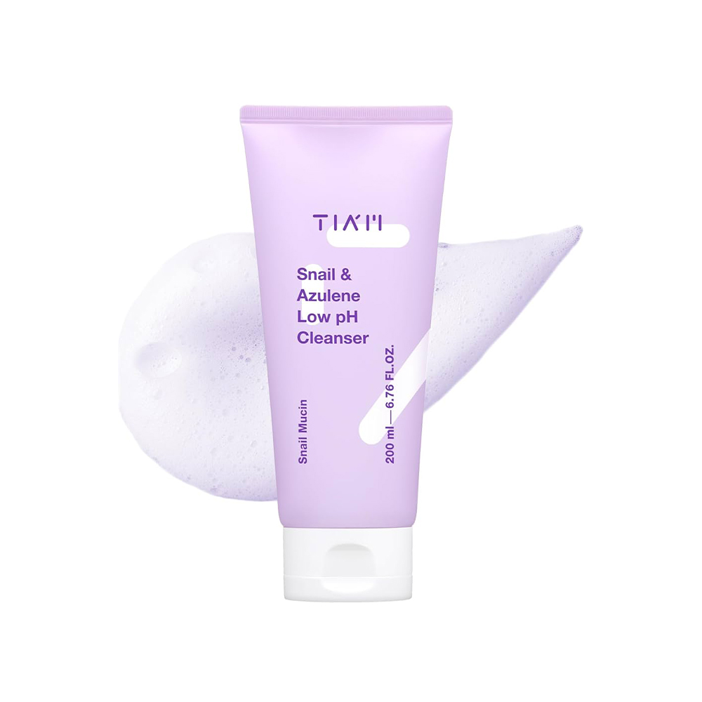 ژل شوینده ملایم حلزون و آزولن تیام TIAM Snail & Azulene Low pH Cleanser