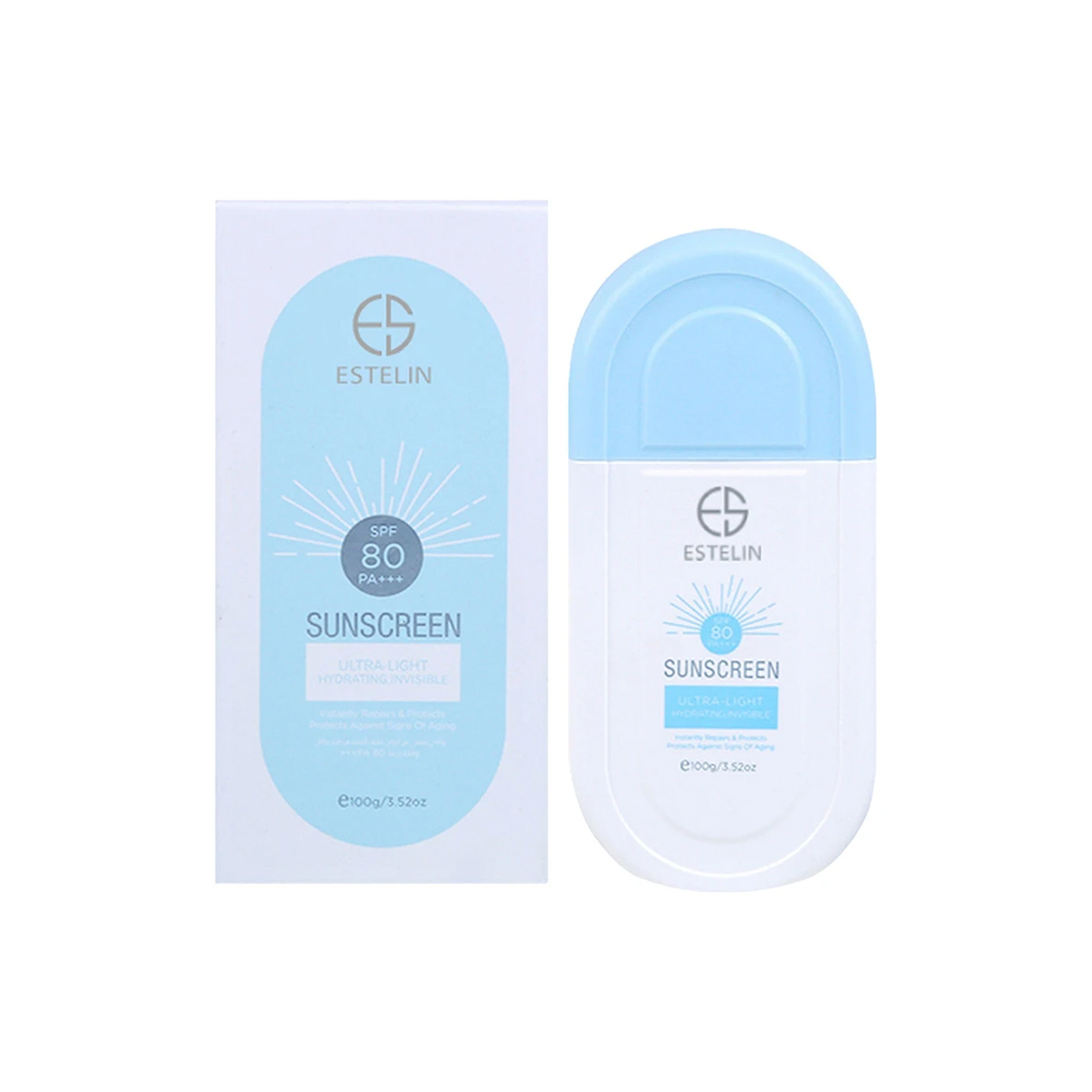کرم ضد آفتاب بی‌ رنگ استلین estelin ultra light hydrating invisible sunscreen spf 50