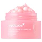 کرم کپسولی کلاژنPDRN صورتی مدی کیوب medicube Capsule Cream with Salmon DNA PDRN Pink Collagen