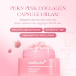 کرم کپسولی کلاژنPDRN صورتی مدی کیوب medicube Capsule Cream with Salmon DNA PDRN Pink Collagen - تصویر 5