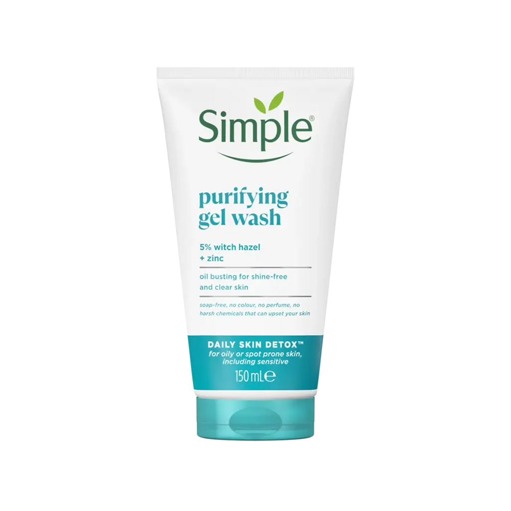 ژل شست و شو پوست چرب و مختلط سیمپل Simple Daily Skin Detox Purifying Facial Wash